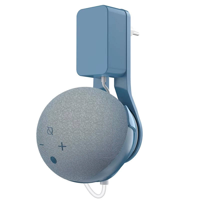 Outlet Wall Mount Stand for Alexa Echo Dot 4Th 5Th Gen with Built-In Cable Management Shelf Space-Saving Accessories