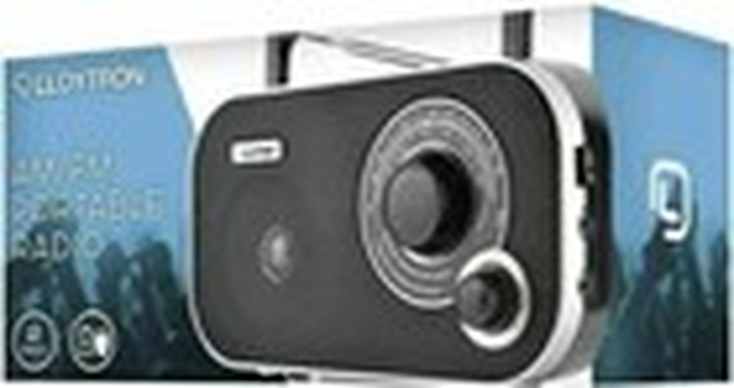 LLOYTRON CALYPSO 2 BAND AM/FM PORTABLE RADIO BLACK with INTEGRAL CARRY HANDLE