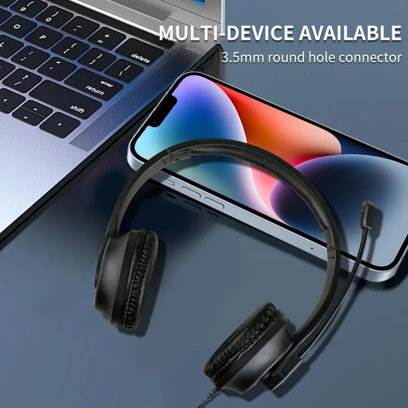 Custom Wired Headphones Noise Cancelling Hifi Earphones Headphones High Quality Headset Aviation Telephone Headsets with Mic