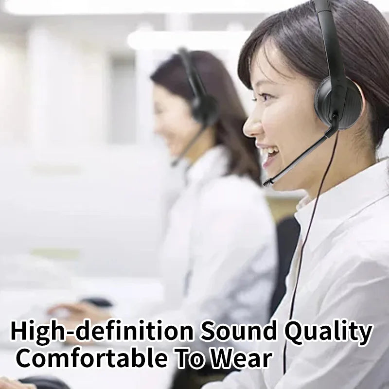 Custom Wired Headphones Noise Cancelling Hifi Earphones Headphones High Quality Headset Aviation Telephone Headsets with Mic